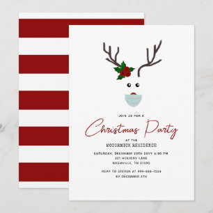 Funny Christmas Party Modernes Rentier Einladung
