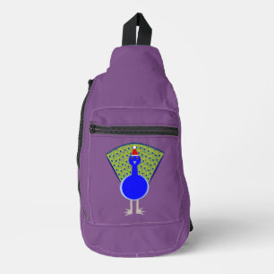 Funny Christmas Peacock Crossbody Bag