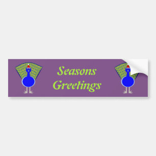 Funny Christmas Peacock Custom Autoaufkleber
