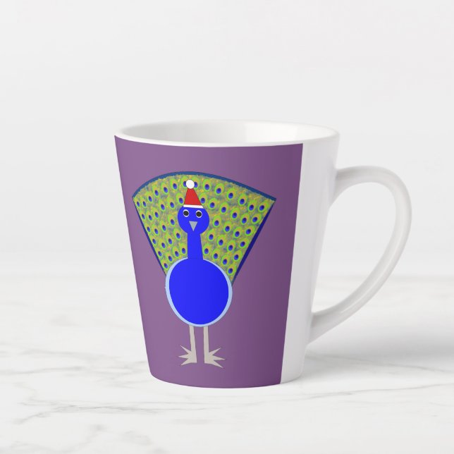 Funny Christmas Peacock Milchtasse (Rechts)
