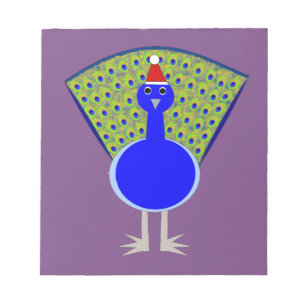 Funny Christmas Peacock Notizblock