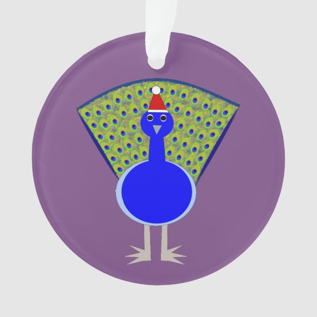 Funny Christmas Peacock Ornament (Vorderseite)