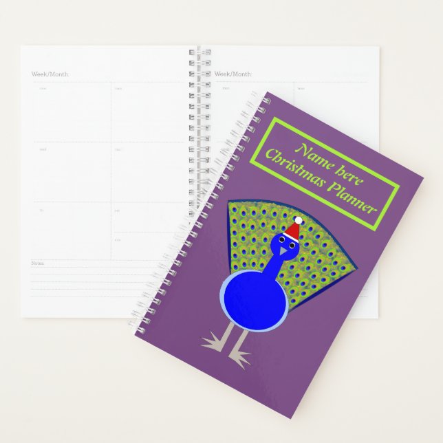 Funny Christmas Peacock Personnalisé (Devant avec enveloppe)