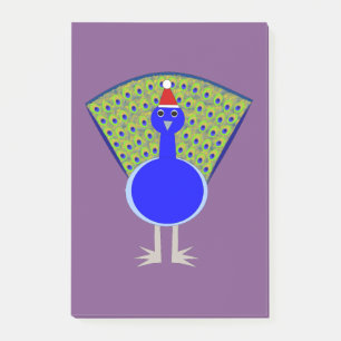 Funny Christmas Peacock Post-it Klebezettel
