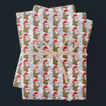 Funny Christmas Pembroke Welsh Corgi Wearing Scarf Geschenkpapier Set<br><div class="desc">Funny Christmas Pembroke Welsh Corgi Wearing Scarf Wrapping Paper Sheets</div>
