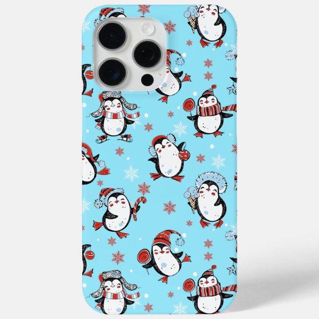Funny Christmas Penguin Case-Mate iPhone Hülle (Rückseite)
