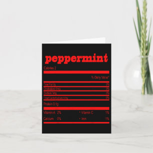 Funny Christmas Peppermint Nutrition Karte