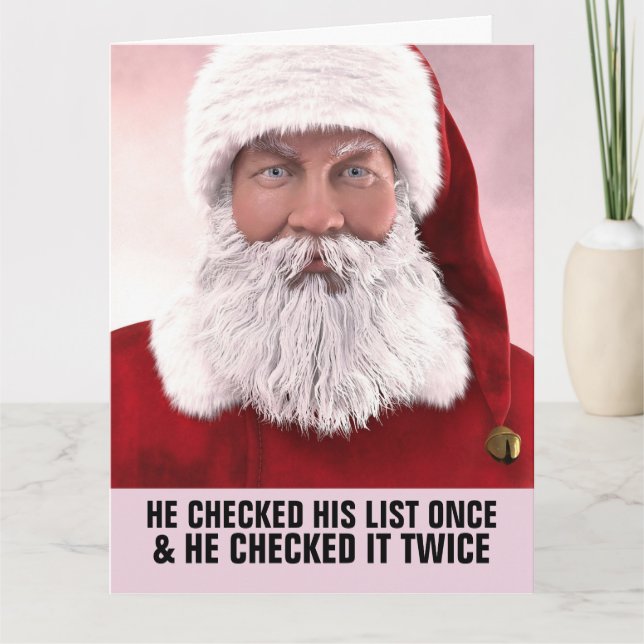 FUNNY CHRISTMAS PÈRE NOËL GREETING CARTE (Devant)