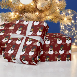 Funny Christmas Personalisiertes Foto Gesicht Span Geschenkpapier