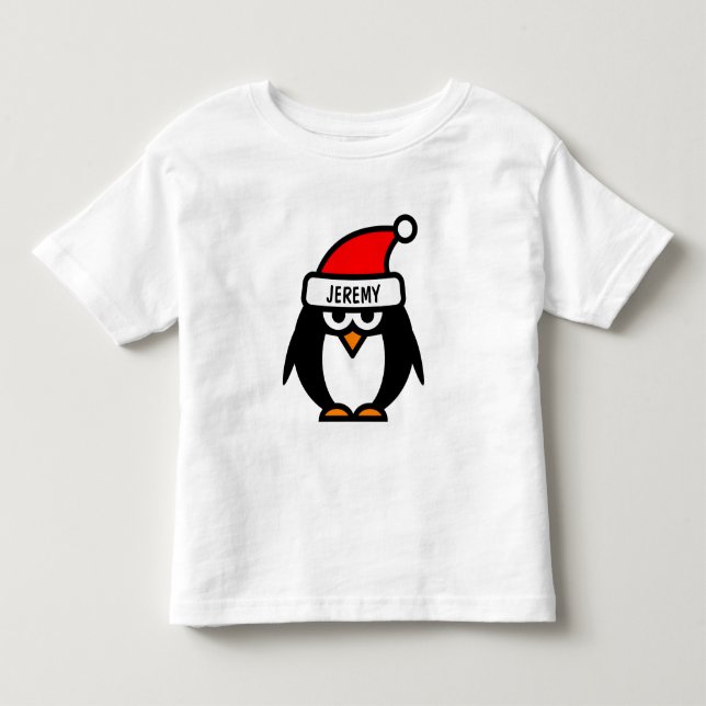 Funny Christmas Pinguin Cartoon | Kinder und Shirt (Vorderseite)