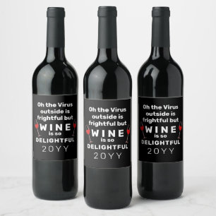 Funny Christmas Pub Wine Lover Typografie Weinetikett
