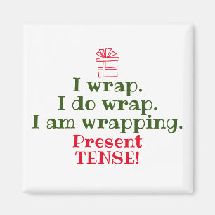 Funny Christmas Puff Holiday Grammar Spaß Magnet