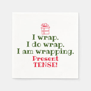 Funny Christmas Puff   Niedlich Holiday Grammar Serviette