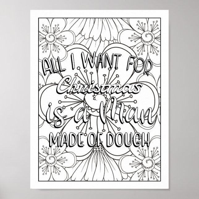 Funny Christmas Quotes Adultfarben Poster (Vorne)