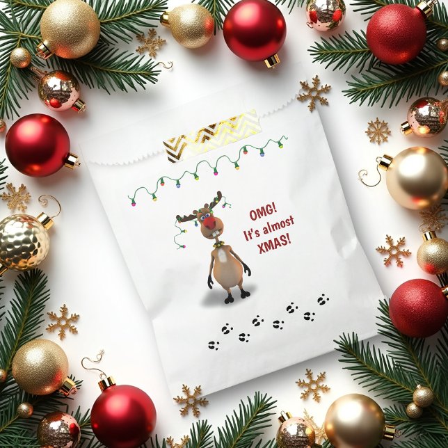 Funny Christmas Red Nosed Reindeer - Fevor Bag Geschenktütchen (Von Creator hochgeladen)