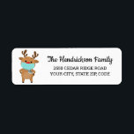 Funny Christmas Rentier Tragen GesichtMaske Custom<br><div class="desc">Verpassen Sie Ihre Urlaubsszenarien mit diesem lustigen Rücksendelabel mit einem Rentier mit einer Gesichtsmaske. Geben Sie Ihren Namen und Ihre Adresse ein,  um Ihre persönlichen Daten zu verändern.</div>