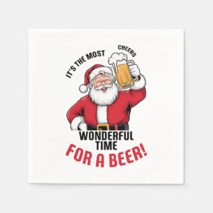 Funny Christmas Root Biertrinker Party Serviette