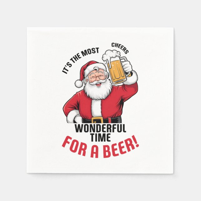 Funny Christmas Root Biertrinker Party Serviette (Vorderseite)