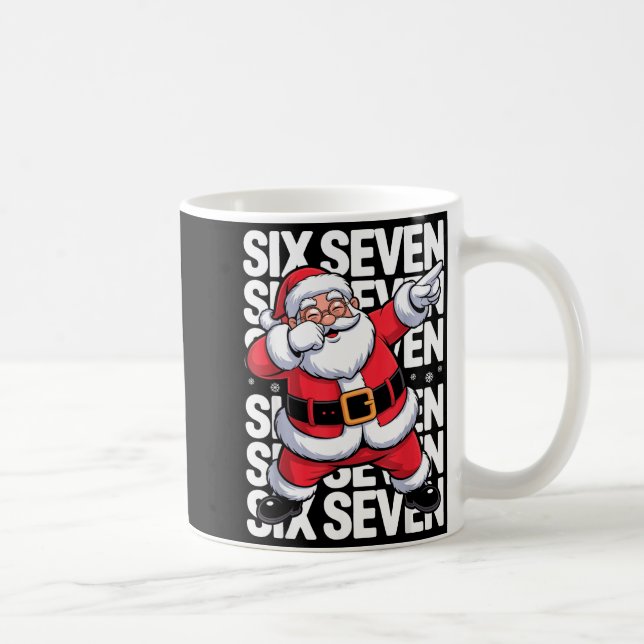 Funny Christmas Santa Dabbing Xmas Dab Six Seven 6 Kaffeetasse (Rechts)