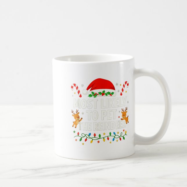 Funny Christmas Saying Reindeer Lover Holiday Ligh Kaffeetasse (Rechts)