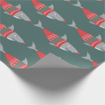 Funny Christmas Shark Wrapping Paper Geschenkpapier<br><div class="desc">Funny Hai am Tragen seines Lieblings Weihnachtspullover zu feiern die Ferien!</div>