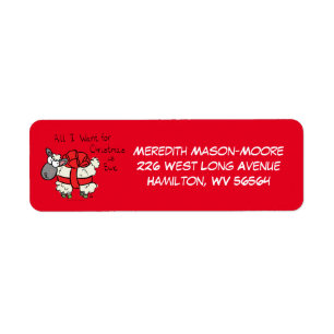 Funny Christmas Sheep Cartoon