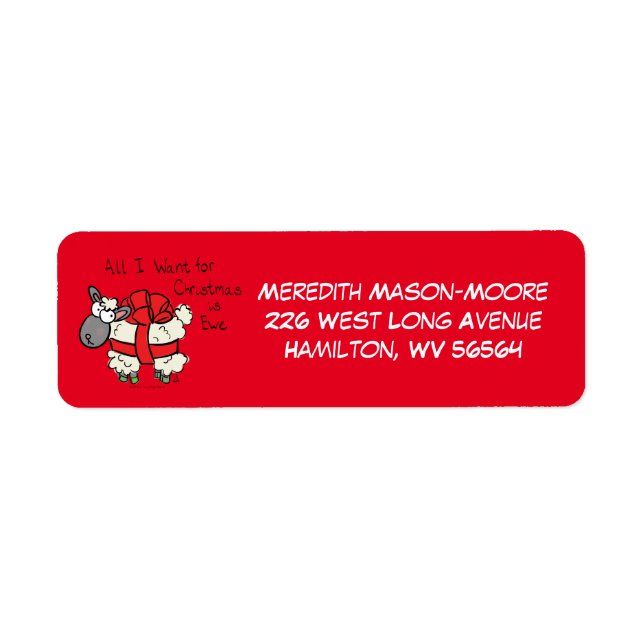 Funny Christmas Sheep Cartoon (Vorne)