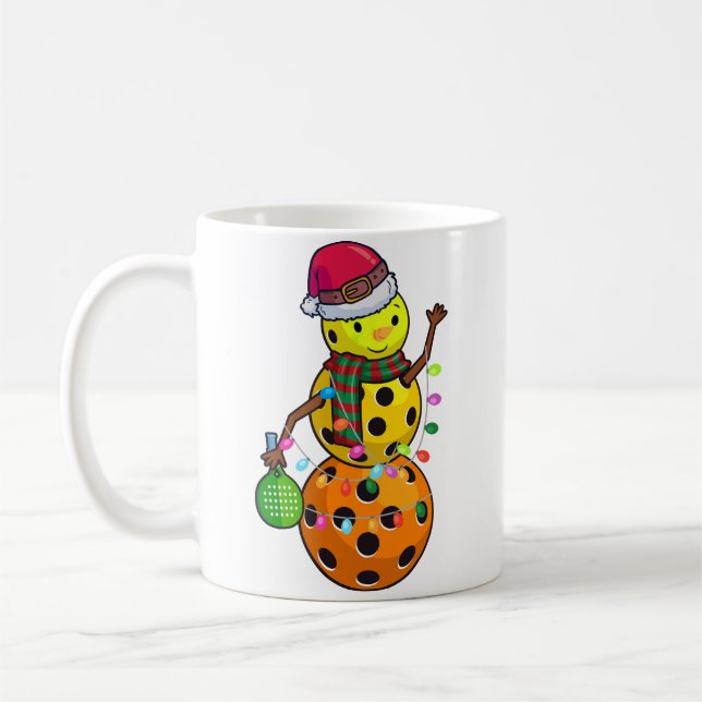 Funny Christmas Showman Pickleball Geschenk Kaffeetasse (Links)