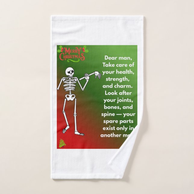 Funny Christmas Skeleton Wishes for man Handtuch (Handtuch)