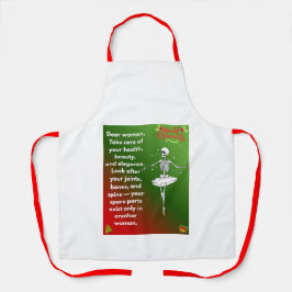 Funny Christmas Skeleton Wishes for woman  Schürze