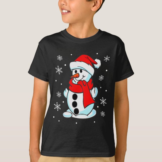 Funny Christmas Snowman Tee Cute Santa Men Women K (Vorderseite)