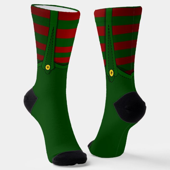 Funny Christmas Socks Festive Holiday Elf Socks Socken (Gewinkelt)