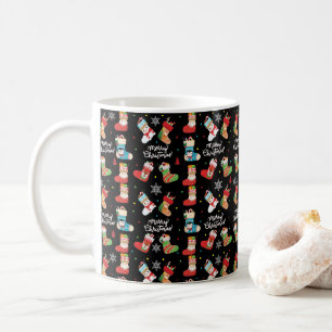 Funny Christmas Socks Pattern Kaffeetasse