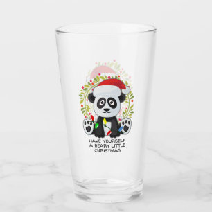 Funny Christmas Song Pun Panda Glas