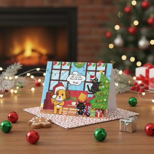 Funny Christmas Spaß Bah Hum Dog Feiertagskarte