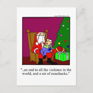 Funny Christmas Spaß Postcard Feiertagspostkarte