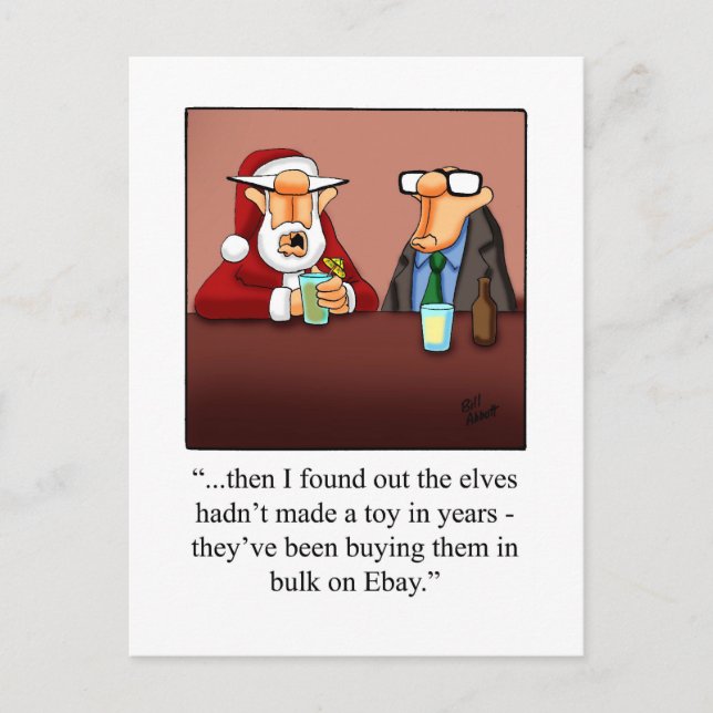Funny Christmas Spaß Postcard Postkarte (Vorderseite)