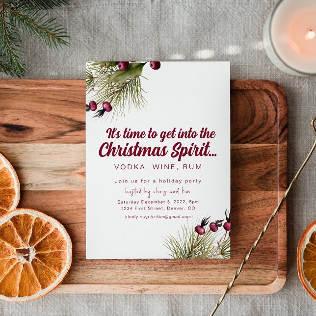 Funny Christmas Spirit Holiday Party Einladung (Von Creator hochgeladen)