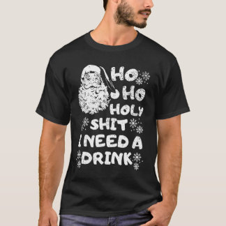 Funny Christmas Sprichwort betrunken Weihnachten V T-Shirt
