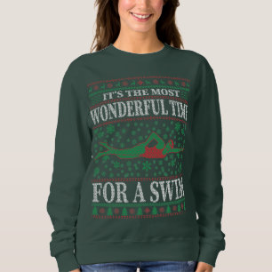 FUNNY CHRISTMAS SWIMMINGQUOTEN HÄUFIG SWEATER SWEATSHIRT