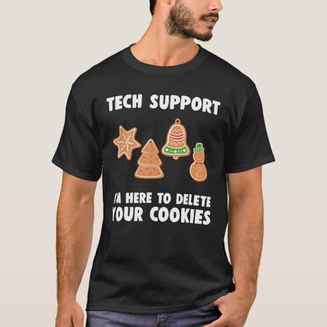 Funny Christmas Tech Support Computerprogrammierer T-Shirt (Vorderseite)