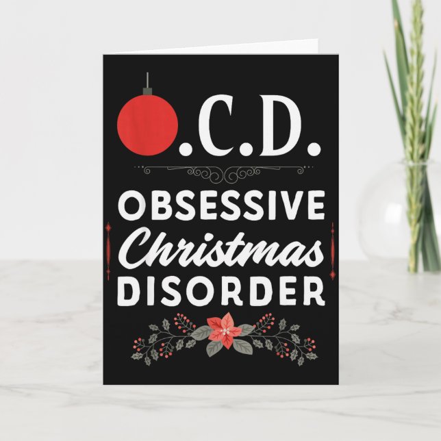 Funny Christmas Tees &amp; Tm. Obsessive Christmas Karte (Vorderseite)