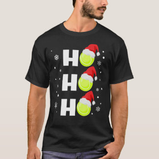 Funny Christmas Tennis Player Ho Ho Ho Ho Sportfan T-Shirt