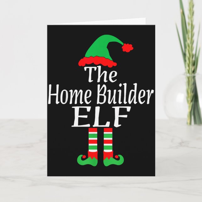 Funny Christmas The Home Builder Elf Developer Arc Karte (Vorderseite)