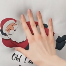 Funny christmas throw pillow santa humorous cute Kissen