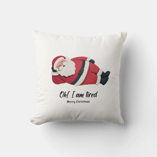  Funny christmas throw pillow santa humorous cute Kissen (Vorderseite)