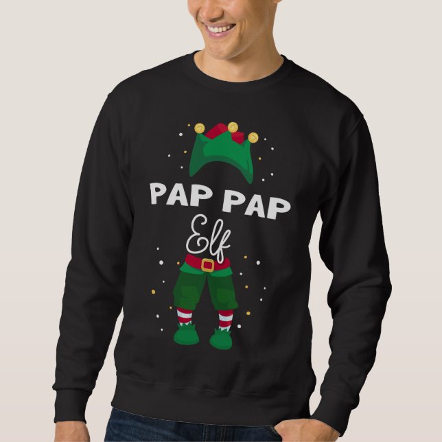 Funny Christmas Tree Lights Ugly Sweater PAP PAP E Sweatshirt (Vorderseite)