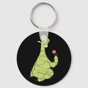 Funny Christmas Tree Llama Geschenk für Alpaca Lov Schlüsselanhänger