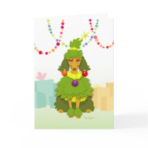 Funny Christmas Tree Poodle
