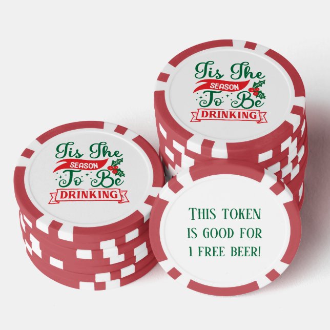 Funny Christmas trinken Party gratis trinken Pokerchips (Stapel)